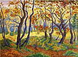 Abbey in an Oak Forest Paintings - Edge of the Forest by Paul Ranson